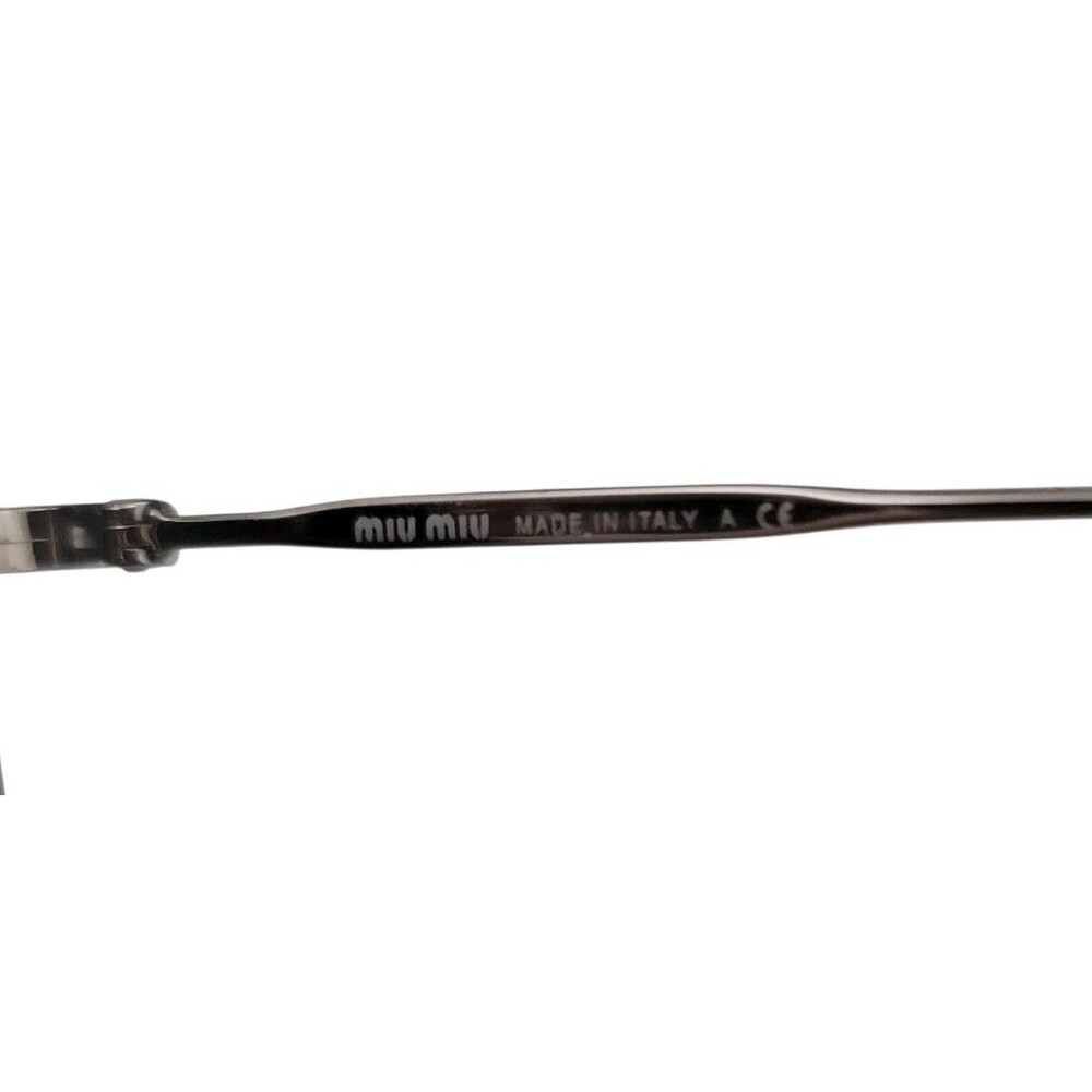 MIU MIU Silver Black Geometric Gem Square Metal Fashion Sunglasses SMU 56V - Picture 7 of 8